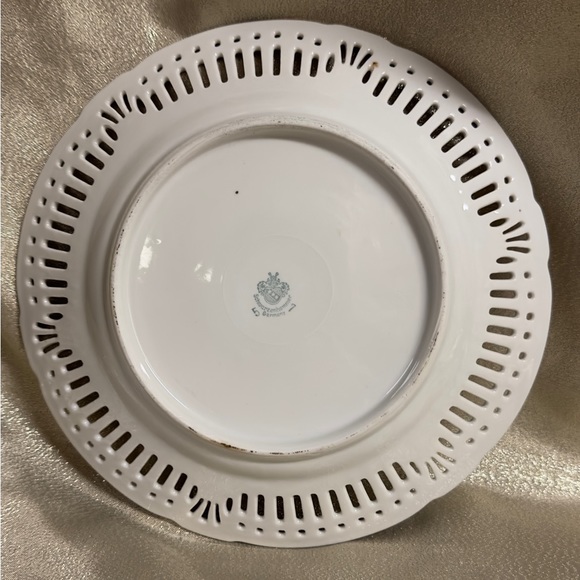 Schwarzenhammer Bavarian Porcelain Fruit Pattern Plate set of 2 - Picture 3 of 6